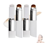 2pcs Chartming Color Changing Foundation Stick,Blanc Cover Cream Stick V White Korean Foundation Stick,Full To Medium Coverage Base Makeup,With Brush Head,Suitable for All Skin Types(Natural)