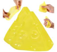 2Pcs Cheese Squishy, Cheese Stress Ball, Sensory Fidget Toy Squeeze Ball for Adults Kids, Big Soft Slow Rebound Taba Squishy for Anxiety Relief