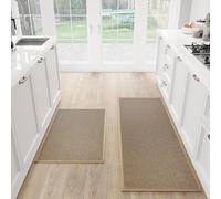 2pcs Chenille Kitchen Mat Set, Non Slip Rug Sets, Washable Kitchen Floor Mat, Kitchen Rugs Runner, Heavy Duty Super Absorbent Floor Mat, Comfort Standing Mat Oil Resistant ( 44x75cm+ 44x120cm )