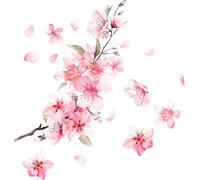 2Pcs Cherry Blossoms Car Stickers | Vinyl Decals for Automotive Decoration | Flower Design for Bumper, Windows, and Luggage
