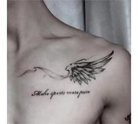 2pcs Chest Wings Juice Stickers, Semi-Permanent Realistic Fake Tattoo, Waterproof Non-Reflective Non-Toxic Temporary Tattoos That Last 7-15 Days