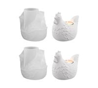 2Pcs Chick Figurine Silicone Mold Easter Making Tool for Epoxy Resin Tealight Holder Easter Decoration Chicken Silicone Molds for Chocolate