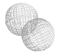 2Pcs Chicken Balls Cage for Outside, 8 Inch Movable Secure Thickened Plastic Chicken Ball for Pigeons Rabbits Ducks Poultry