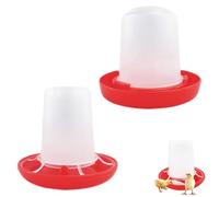 2Pcs Chicken Feeders and Drinkers Set, Essential Poultry Feeding Kit for Brooder Setup, Backyard Chicken Coop Management, Small-Scale Poultry Care, Includes 160g Feed Hopper and 160ml Drinker