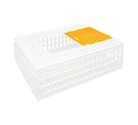 2Pcs Chicken Transport Cages, 77x55x27cm Plastic Chicken Transport Cage, Poultry Carrier, Basket Box for Transporting Chickens, Ducks