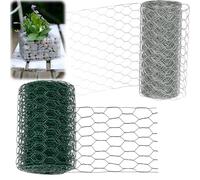 2Pcs Chicken Wire Mesh Roll -Chicken Wire 3.94x118 Inch Hexagonal Chicken Wire Mesh Netting Fence For Crafts GreenPoultry Wire Netting,Green Chickens Wires Garden Fencing DIY Decor