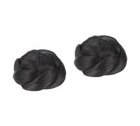 2pcs Chignon Bun Braid Wigs Braided Updo Bun Ponytail Extension Extension in Hairpiece