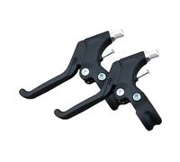 2pcs Children's Brake Lever Aluminum Alloy Smooth Braking Replacement Compatibility Three Fingers Professional Accessory, Black