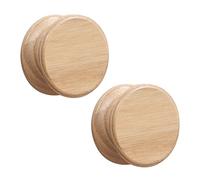 2pcs Children's Room Knobs self-Adhesive Cabinet Pulls Wooden Handles Wardrobe Kids Door Levers Furniture Door Knobs for Drawers,Kitchen,Living Room,No Punching (40mm,B)