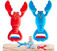 2PCS children's sand digging tool, plastic lobster catcher, conforms to the child's grip, suitable for children over 6 years old to play brush, beach fun lobster swimming instrument