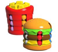 2PCS Children's Toys fidget spinner- hamburger Creative Nice Cube Rolling Ball Fingertip Gyroscope,360 degree rotation Decompression Toys Fingertip Magic Cube Gift Children's Gift New Year