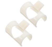 2pcs Chinese Flute Nozzle Clip-on Practice Aid | Plastic Portable Accessory, Reduces Breath Strain during Lessons and Home Practice, Beige Replacement Part for Bamboo Flutes