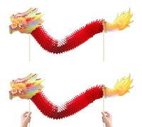 2PCS Chinese New Year Paper Dragon Decorations, 3D DIY Chinese Paper Dragon Party Decorations for Spring Festival Party Craft Set Supplies