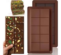 2PCS Chocolate Mould, Silicone Deep Chocolate Bar Moulds, Thick Chocolatess Bar Mold, Reusable Moulds for Baking, Molds for DIY Baking Candy Silicone Ice Cube Maker