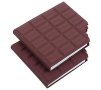 2pcs Chocolate Shaped Pocket Notepad Glue Cover Portable Mini Notebook