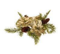 2Pcs Christmas Candle Ring Wreath For Pillar Candles Table Decoration