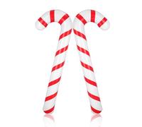 2pcs Christmas Candy Cane Balloons, 35.82in Large Inflatable Christmas Candy Canes Decorations Pool Floats for Indoor Outdoor Xmas Decors
