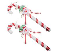 2pcs Christmas Candy Cane Hanging Ornament 30cm for Windows and Doors