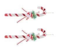 2pcs Christmas Candy Cane Tree Ornaments 30cm Plastic Hanging Decor