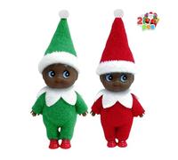 2pcs Christmas Elf Baby Mini Dolls,Christmas Baby Elves Twins Cute Little Elfs,Naughty Tiny Baby Elf Doll Novelty Toys Christmas Tradition Small Dolls for Girls Boys Kids Gift Xmas Stocking Stuffers
