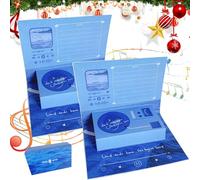 2Pcs Christmas Greeting Cards 60-Second Audio Recordable for Send Warm Holiday Wishes to Friends and Family
