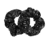 2pcs Christmas Hair Ties Glitter Sequin Scrunchies | Soft Sturdy Design, Comfortable Hold, Beautiful Color Finish, Hair Friendly Wear for Daily Styling and Gatherings
