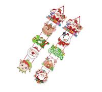 2PCS Christmas Hanging Decorations Bright Door Hangings Ornament To Celebrate The Holiday Festival Party Supplies