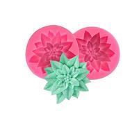 2PCS Christmas Holly Leaf Chocolate Molds 3D Silicone Mold Fondant Mould Reusable Icing Mold Clay Mould Candy Bakeware Tool, Wax Melt Cake Decorating Jelly Backing Sugarcraft Gummy Cookie Non Stick