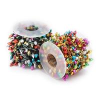 2pcs Christmas Miniature String Lights, 65.6 Feet Fake Lights, Dollhouse Accessories Gingerbread House Decor Mini Decorations for Tiny House Christmas Trees Craft