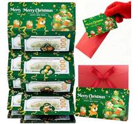 2PCS Christmas Money Wallets - 2025 New Creative Xmas Money Wallets with Envelopes, 6 Slots Christmas Money Holders for Cash Gifts Ideas, Surprise Xmas Party Supplies for Festive Loved Ones, Green