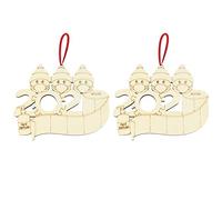 2pcs Christmas Ornament 2020 Special Period Survivor Family Decorations Toilet Paper Hanging Cutout OrnamentHoliday Tree