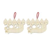 2pcs Christmas Ornament 2020 Special Period Survivor Family Decorations Toilet Paper Hanging Cutout OrnamentHoliday Tree