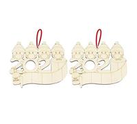2pcs Christmas Ornament 2020 Special Period Survivor Family Decorations Toilet Paper Hanging Cutout OrnamentHoliday Tree