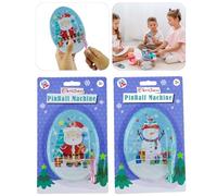 2Pcs Christmas Pinball Machine Toys, Santa & Snowman Handheld Games for Kids, 15cm Festive Stocking Filler Gifts for Problem Solving & Sensory Development