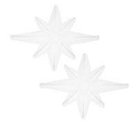 2pcs Christmas Star Pendant Mold, Octagonal Silicone Casting Mould | Smooth White Design for Resin Artists, Holiday Decorators, Wax Crafting, Concrete Projects and Party Decorations