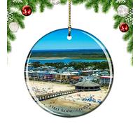 2Pcs Christmas Tree Decoration Georgia Tybee Island Beach Usa Decorations