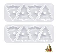2PCS Christmas Tree Moulds, 8-Cavity Silicone Christmas Wax Melt Mould, Chocolate Making Moulds for Holiday DIY Craft