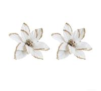 2PCS Christmas Tree Ornaments 30cm Cloth Decoration White(White)