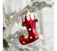 2PCS Christmas Tree Ornaments Set, Shatterproof Plastic Baubles Decorative Hanging Balls for Holiday Party, Fireplace, Mantel, Stair Rail and Festive Home Decor in Seas(Boots)