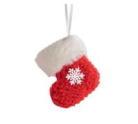 2pcs Christmas Tree Pendant Plush Christmas Stockings Christmas Tree Hanging Decorations Gift With Resin Pendant decorations