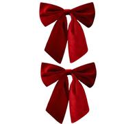 2PCS Christmas Velvet Bow, 19x17cm Christmas Tree Bows, Christmas Decorations For Xmas Tree Garland Wreath Door and Outdoor Decoration Fall Winter Accessories (B-2PC)