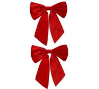 2PCS Christmas Velvet Bow, 19x17cm Christmas Tree Bows, Christmas Decorations For Xmas Tree Garland Wreath Door and Outdoor Decoration Fall Winter Accessories (C-2PC)