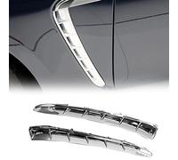 2pcs Chrome ABS Exterior For For Panamera 2010-2016 Both Side Leaf Plate Air Outlet Sequins Decoration Cover Trim
