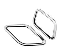 2pcs Chrome Car Interior Rear Stereo Speaker Cover Circle Trim Styling For VW For Golf 7 MK7 7.5 MK7.5 2014 2015-2018 FIXCOR