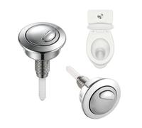 2PCS Chrome Dual Flush Push Button for Twyford, Siamp Optima 49 | Dual flush toilet push button replacement in chrome finish for Siamp Optima 49 cisterns for full and half flush use