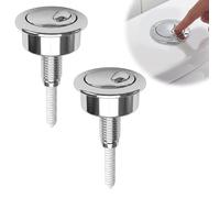 2PCS Chrome Dual Flush Toilet Push Button Compatible with Twyford, Siamp Optima 49 Toilet Cistern Flush Valve Parts Replacement