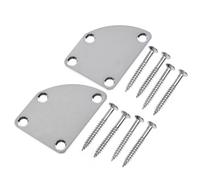 2pcs Chrome Semi Round Neck Mounting Plate for Electric Guitar