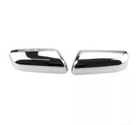 2pcs Chrome Top Half Mirror Covers Compatible with 2009-2014, ABS Plastic Waterproof Exterior Trim for 2-Door and 4-Door Trucks, For Easy Install Self-Ad