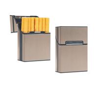 2pcs cigarette cases,lightweight cigarette case,aluminum cigarette box,metal cigarette case,with magnetic switch flip top closure, women and men's cigarette cases,holds 20 cigarette storage case