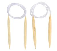 2Pcs Circular Knitting Needles Set Bamboo Sweater Carpets Weaving Accessories Tools